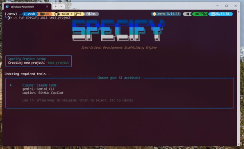 Imagem mostrando a interface do Speck-Kit, uma ferramenta de desenvolvimento de projetos com IA.