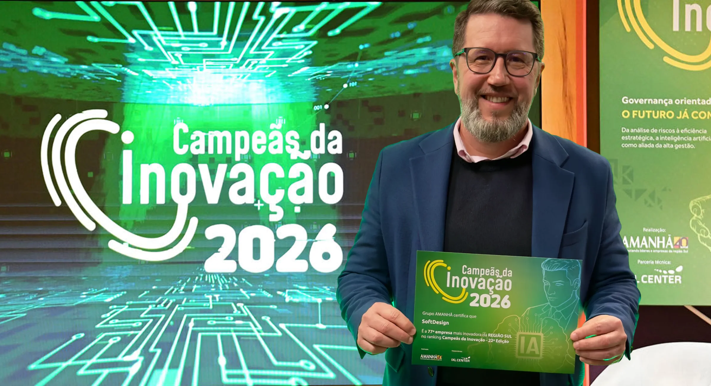 Desenvolvimento de Software com IA da SoftDesign é reconhecido no Campeãs da Inovação 2026